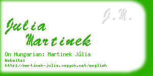 julia martinek business card