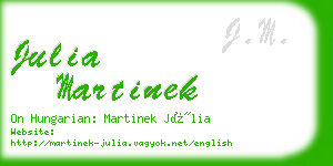 julia martinek business card